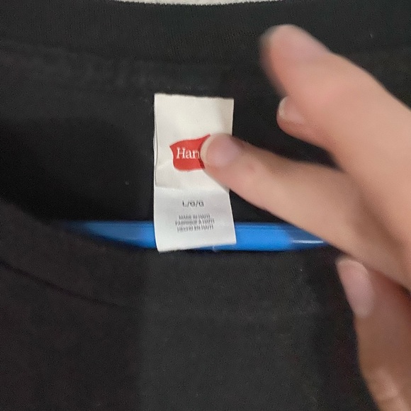 Hanes Black Long Sleeve with Yellow Truck Graphic - Picture 3 of 3